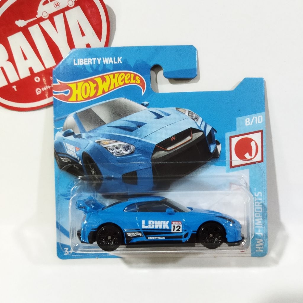 Hot Wheels LBWK Nissan GTR R35 biru LB-Silhouette Works GT NISSAN 35GT-RR Ver.2 LIBERTY WALK