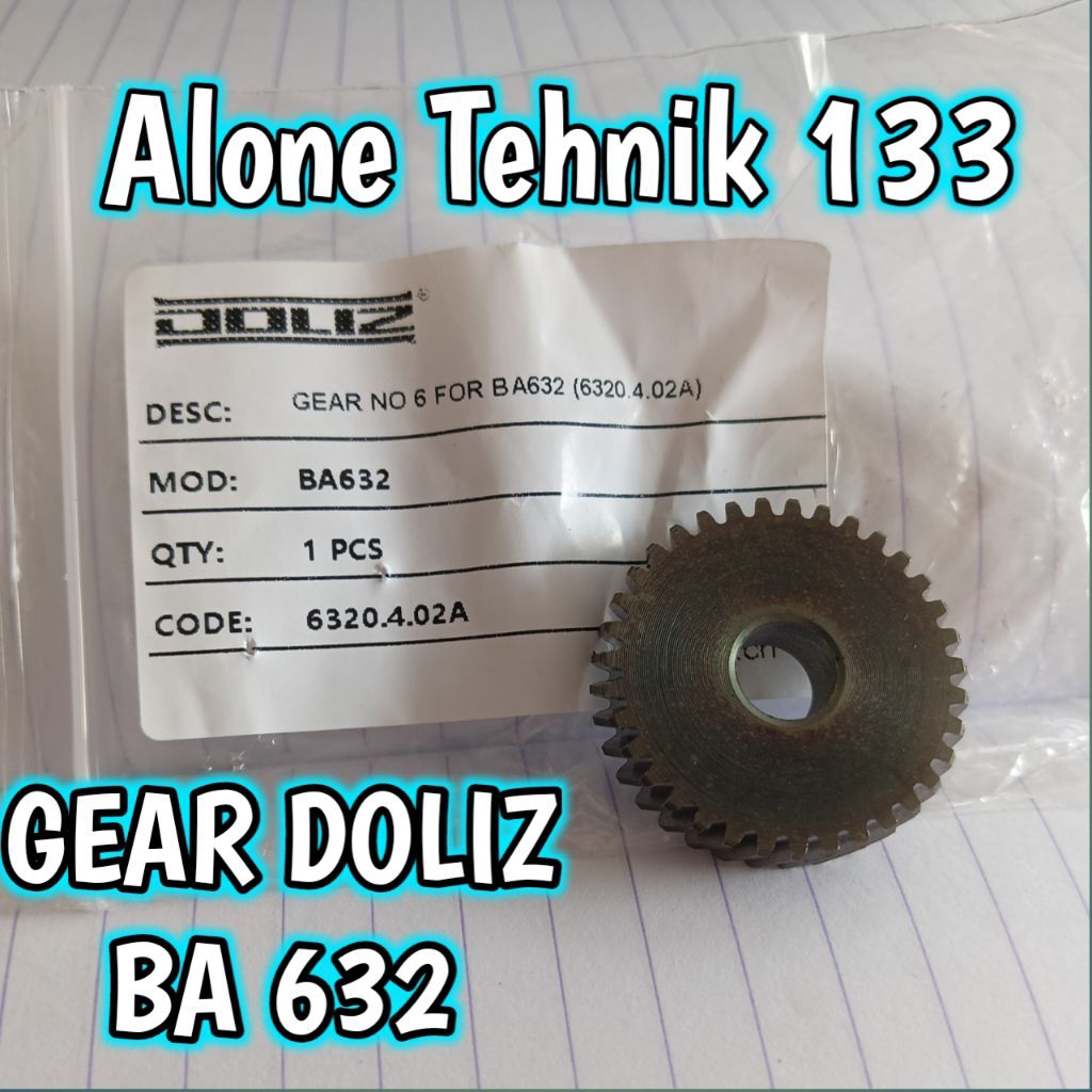 GEAR DOLIZ BA632 GIGI UNTUK MESIN BOD DOLIZ 10MM TYPE BA632 GEAR GIGI NANAS MESIN BOR DOLIZ BA 632 (