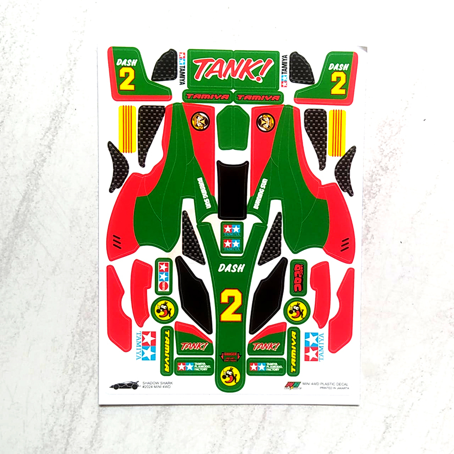 Stiker Shadow Shark - Burning Sun - Body Hijau - Vinnyl