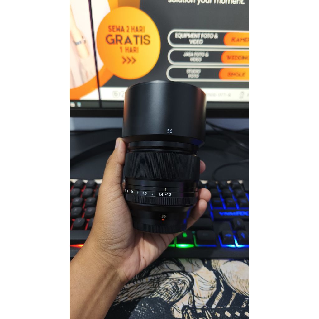 Lensa fujinon 56mm f 1.2