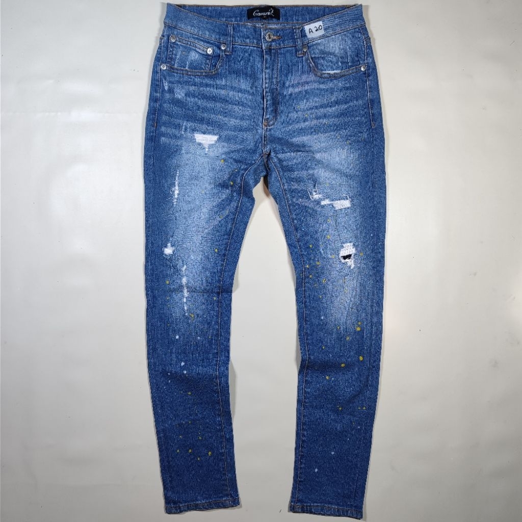 (MOHON BACA DESKRIPSI) CAVARIA JAPAN RIPPED STRETCH JEANS