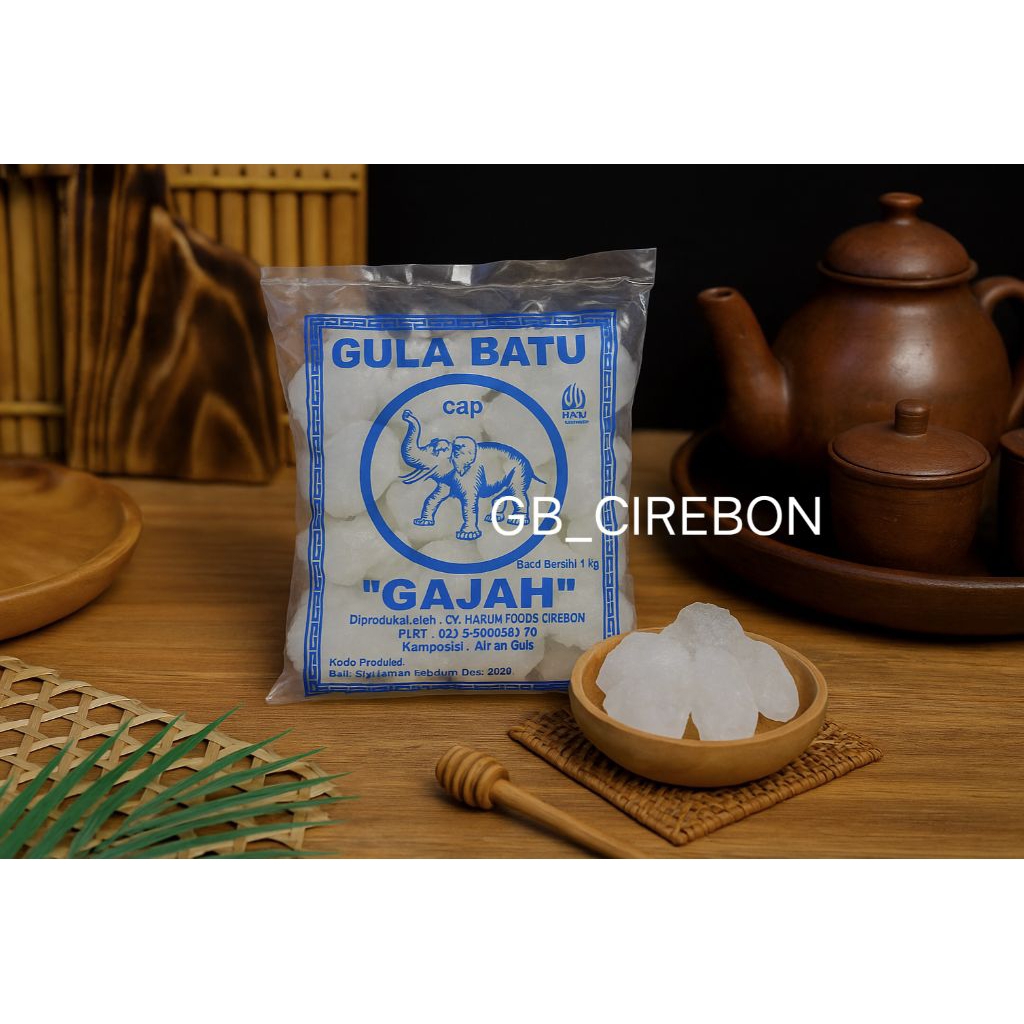 Gula Batu Putih 1kg Asli Cirebon