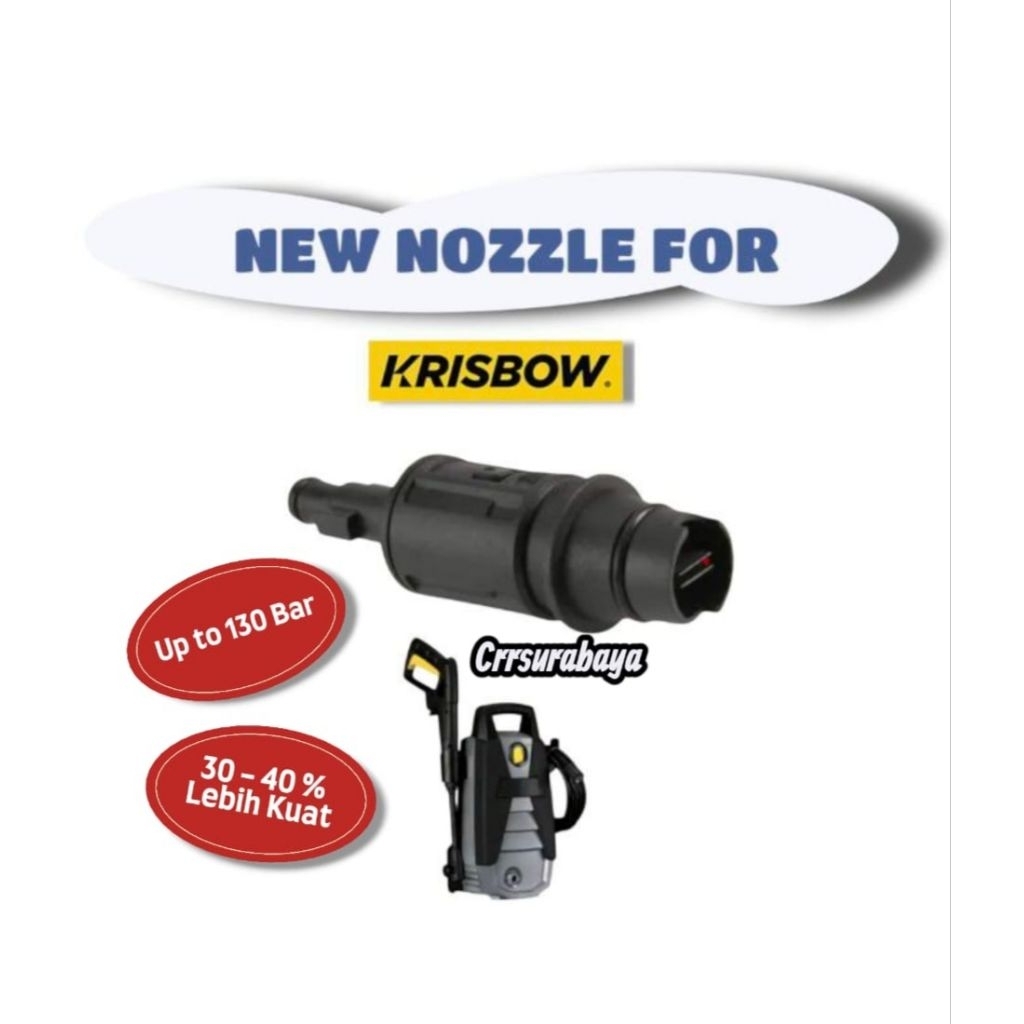 Nozzle Krisbow Tekanan 35- 90-100Bar | Kepala Semprotan Air Jet Cleaner Terbaru