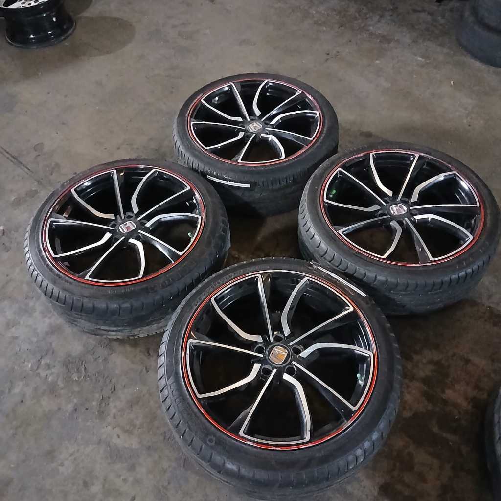 Velg Mobil Bekas Rep Civic R R20X8,5 Baut 5 PCD 5X114 E40 +BAN 245 40 R20