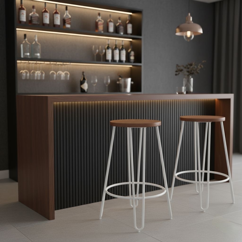 KURSI BAR/KURSI CAFE/KURSI TERAS TINGGI 50CM BESI 8MM FULL SNI