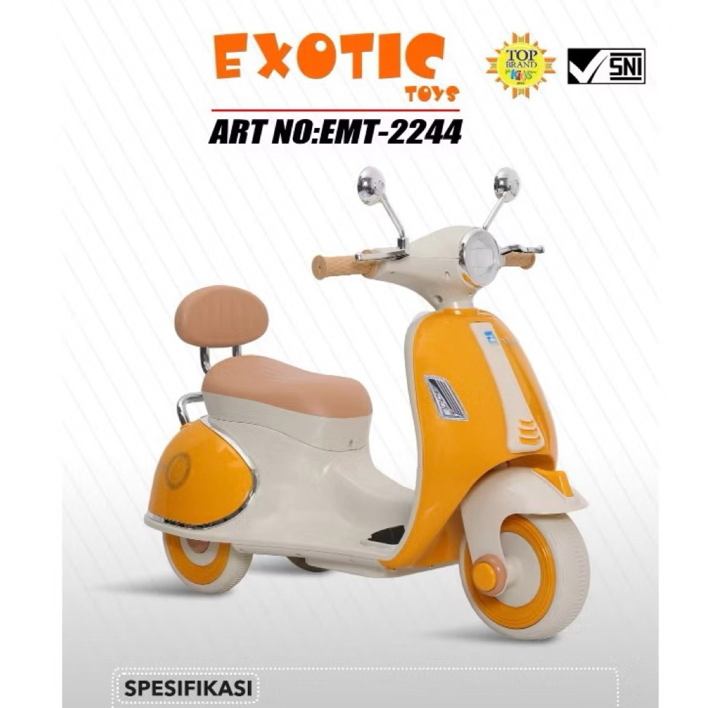 Motor aki listrik anak vespa anak Exotic EMT 2244 ces casan