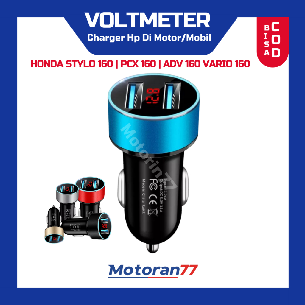 Voltmeter Charger Hp Motor Fast Charging Pcx 160 Stylo 160 Adv 160 Vario 160