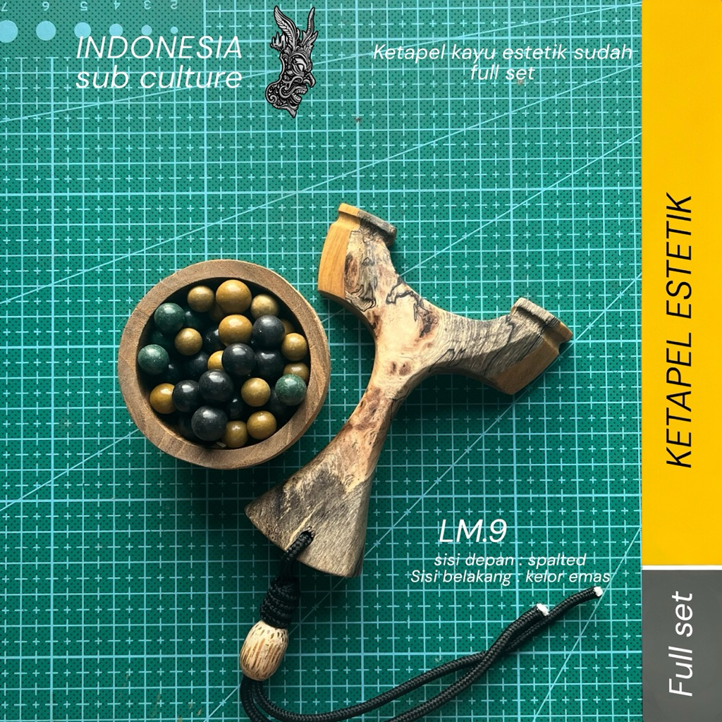 LM.9 - ketapel kayu estetik laminasi spalted kelor mas