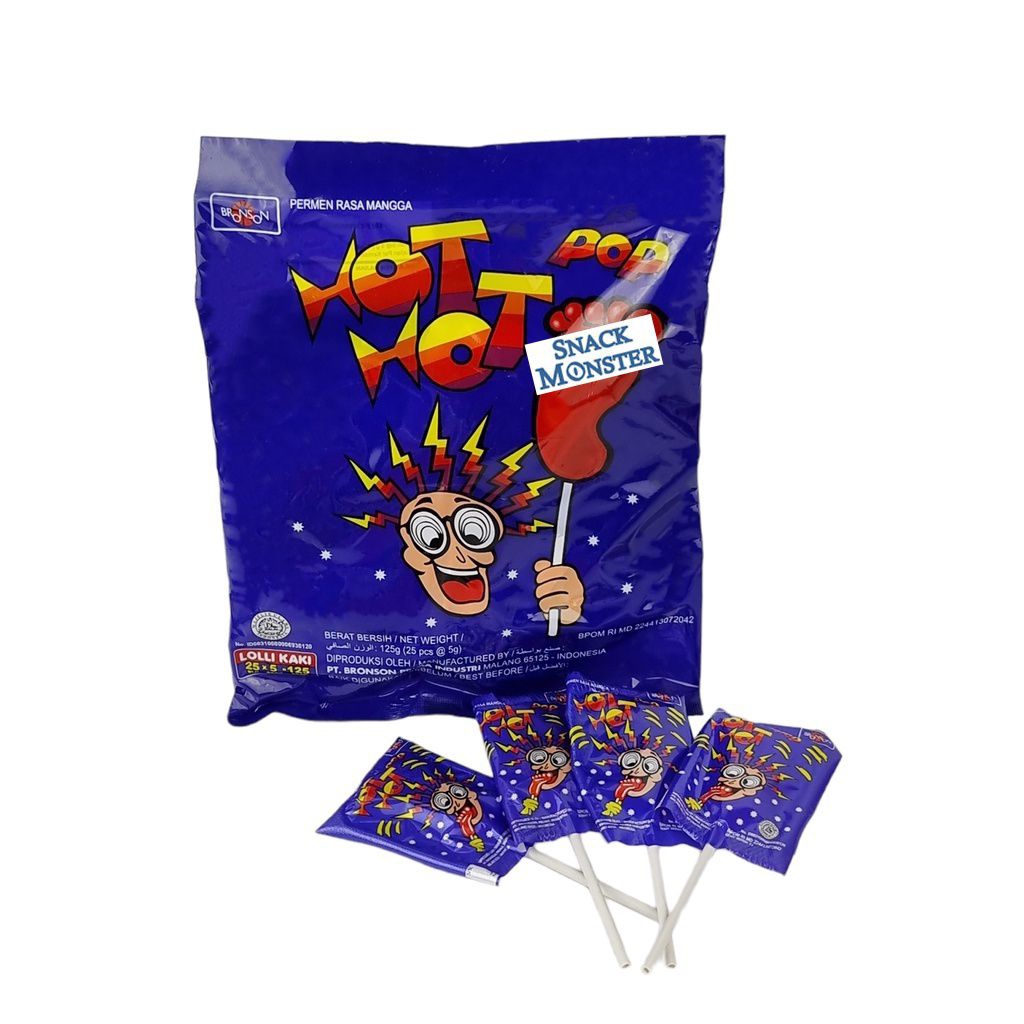 PERMEN MANISAN HOT-HOT POP BENTUK KAKI 1 PAK ISI 25 PCS