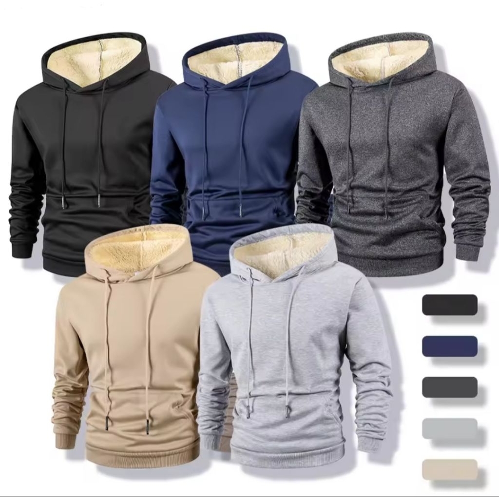 Hoodie Zipper Pria distro original lapis bulu tebal hangat / jaket zipper pria distro / Hoodie pria/