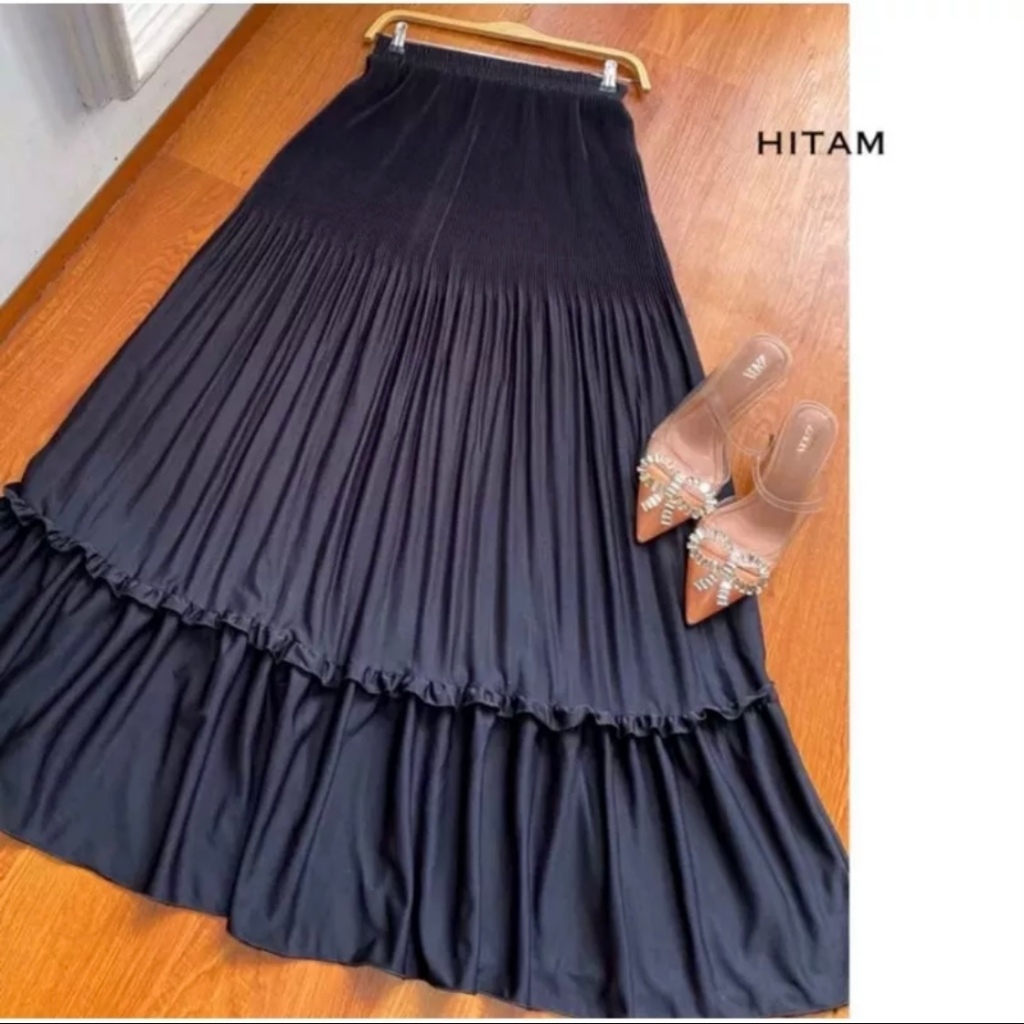 Rok Pliket Hyget Premium/Inner Dres Susun/Rok Panjang Plisket