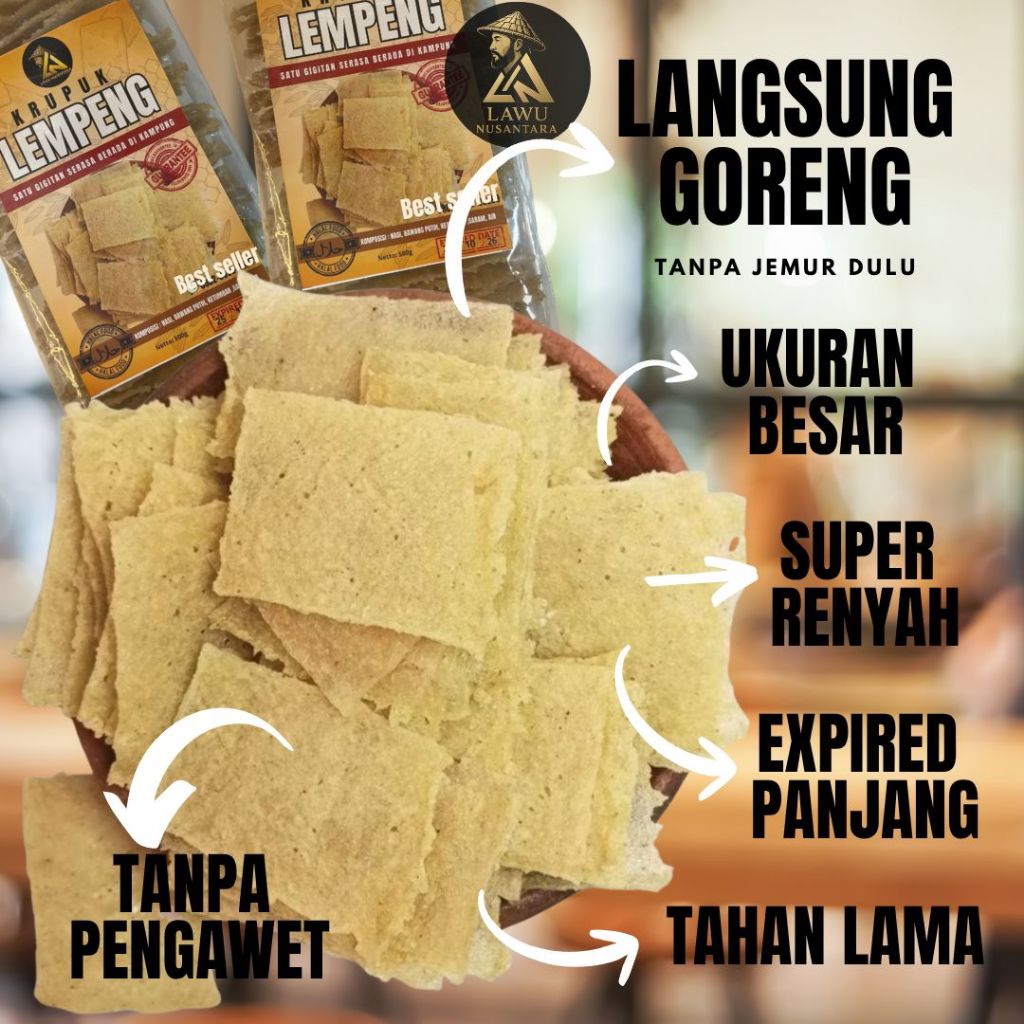 Best Seller‼️Krupuk puli 1kg khas Madiun mentah renyah gurih Peromo, lempeng puli krupuk gendar