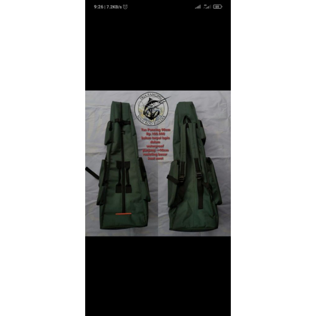 tas pancing bahan terpal kuat