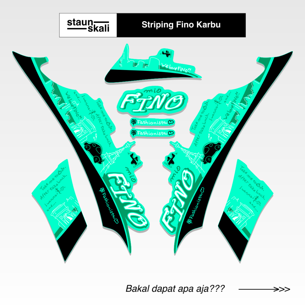 Striping Fino Karbu Variasi (8) Full Body Original