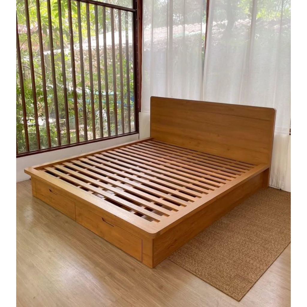 dipan laci kayu jati/dipan laci kayu jati asli/dipan laci kayu jati 180x200/dipan kayu jati laci kas