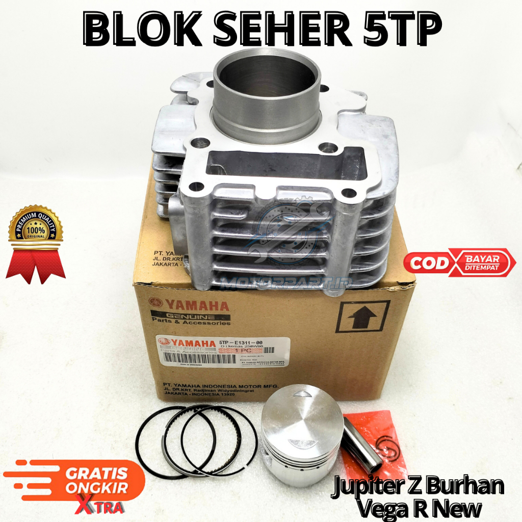 BLOK SEHER JUPITER Z 5TP BLOK PISTON RING SET YAMAHA JUPITER Z ,VEGA R NEW ,JUPITER Z NEW BURHAN KUA