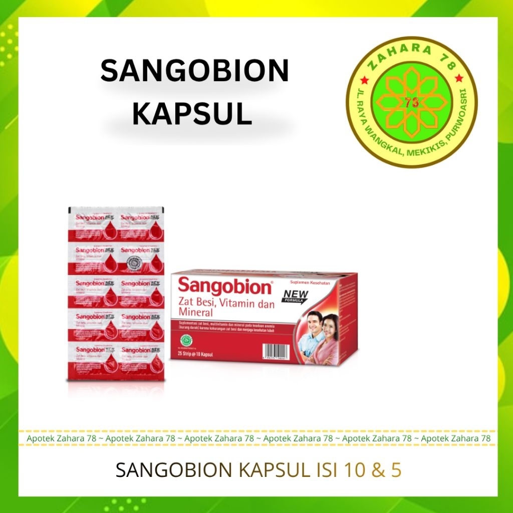SANGOBION TABLET TAMBAH DARAH SANGOBION KAPSUL -STRIP