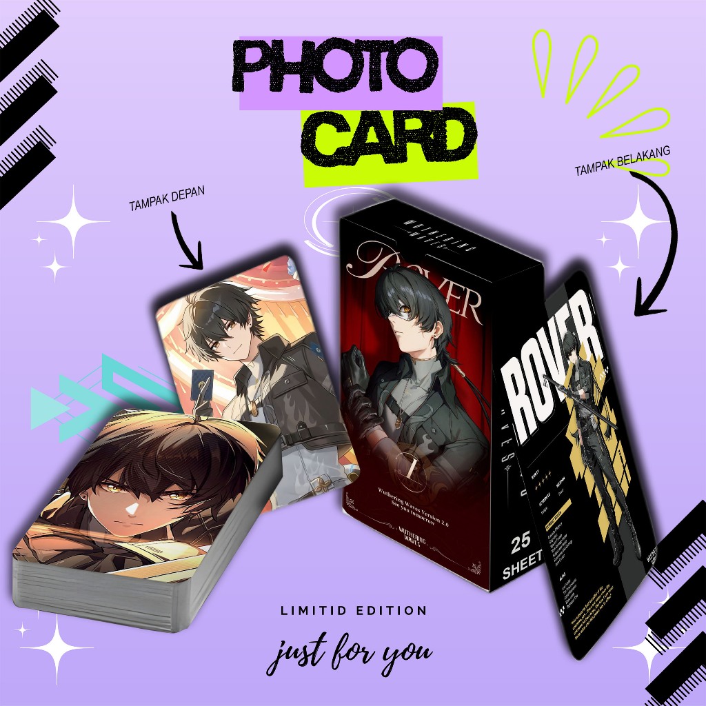 PHOTOCARD SET TERBARU ROVER WUTHERING WAVES PREMIUM 25 SHEET