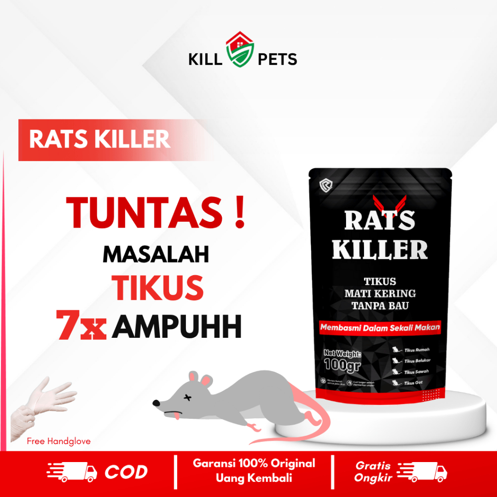 RatKiller Rat Killer Racun Tikus Mati Kering Tanpa Bau / Umpan Pembasmi Tikus