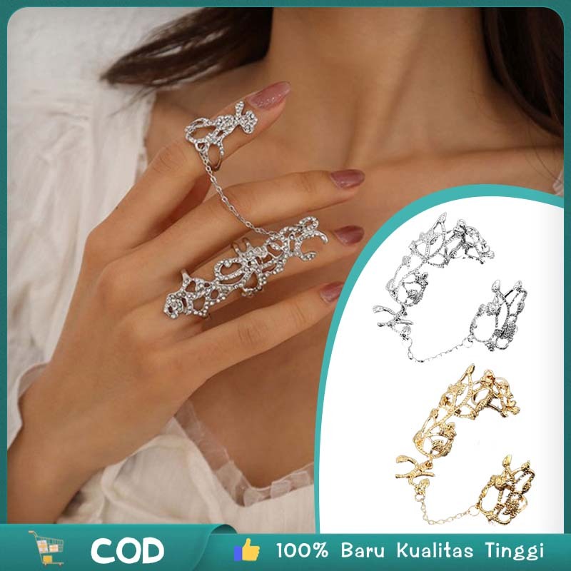 Cincin Goth Cincin Sambung Cincin Sambung Rantai Cincin Ring Wanita