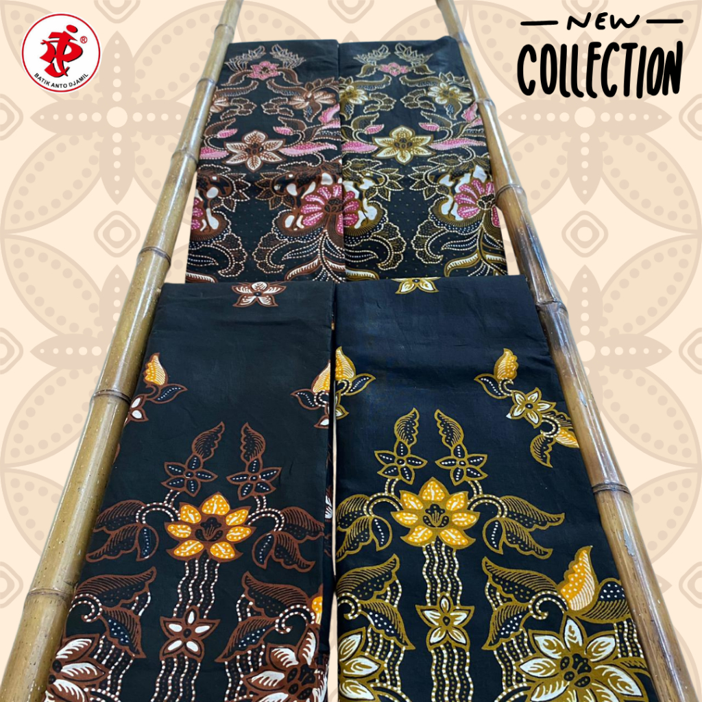 [BATIK ANTO DJAMIL] KAIN BATIK SEMI TULIS MOTIF KHAS BANYUMASAN WARNA DASAR HITAM ELEGAN