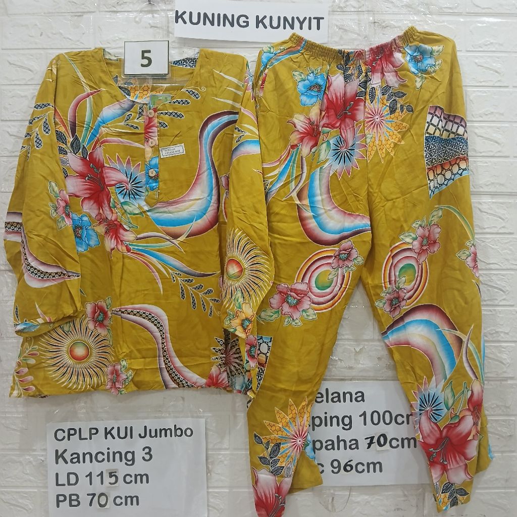 Cplp KUI jumbo Setelan kencana ungu asli label hijau busui