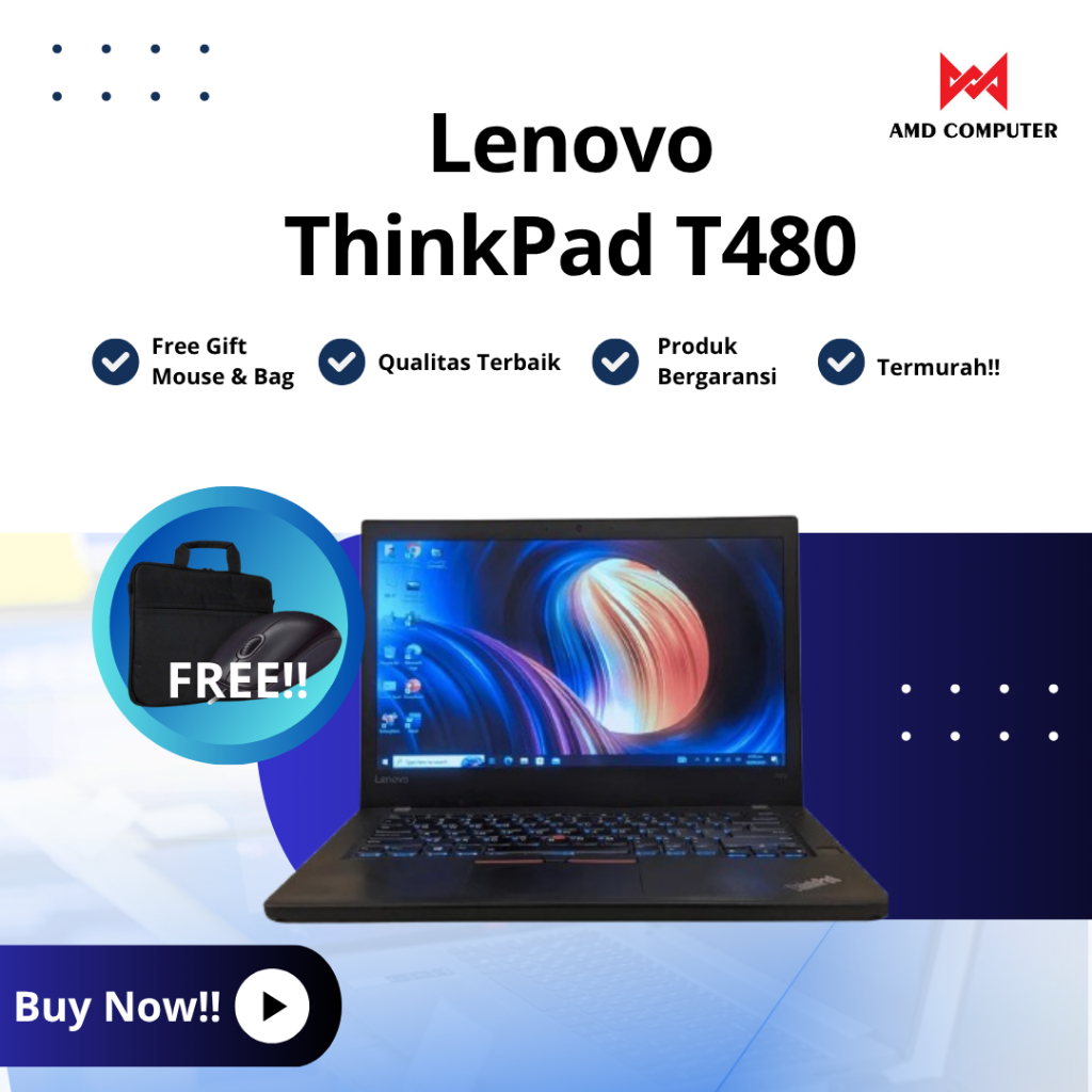 LENOVO T480 I5 GEN8 8GB SSD 256 SUPER MURAAH