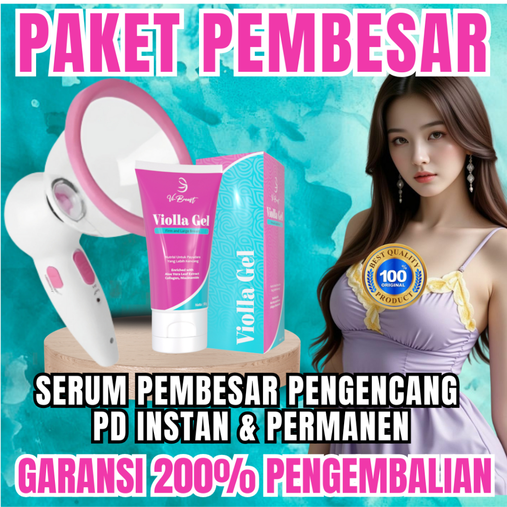 Vakum Pembesar Payudara Elektrik, Violla Gel Serum Pembesar Payudara Permanen Vakum Pengencang Alami