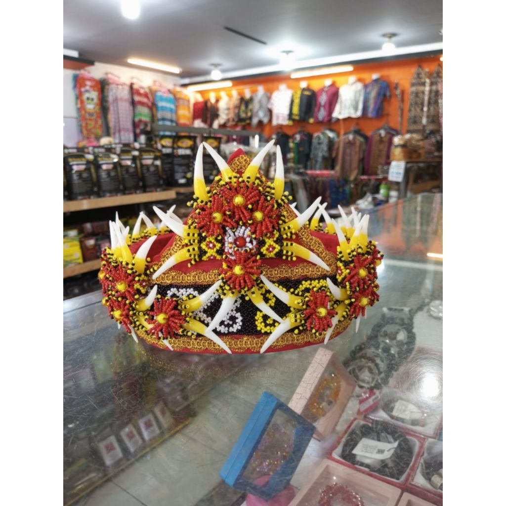 MAHKOTA DAYAK WANITA FULL TARING - MAHKOTA WANITA DAYAK