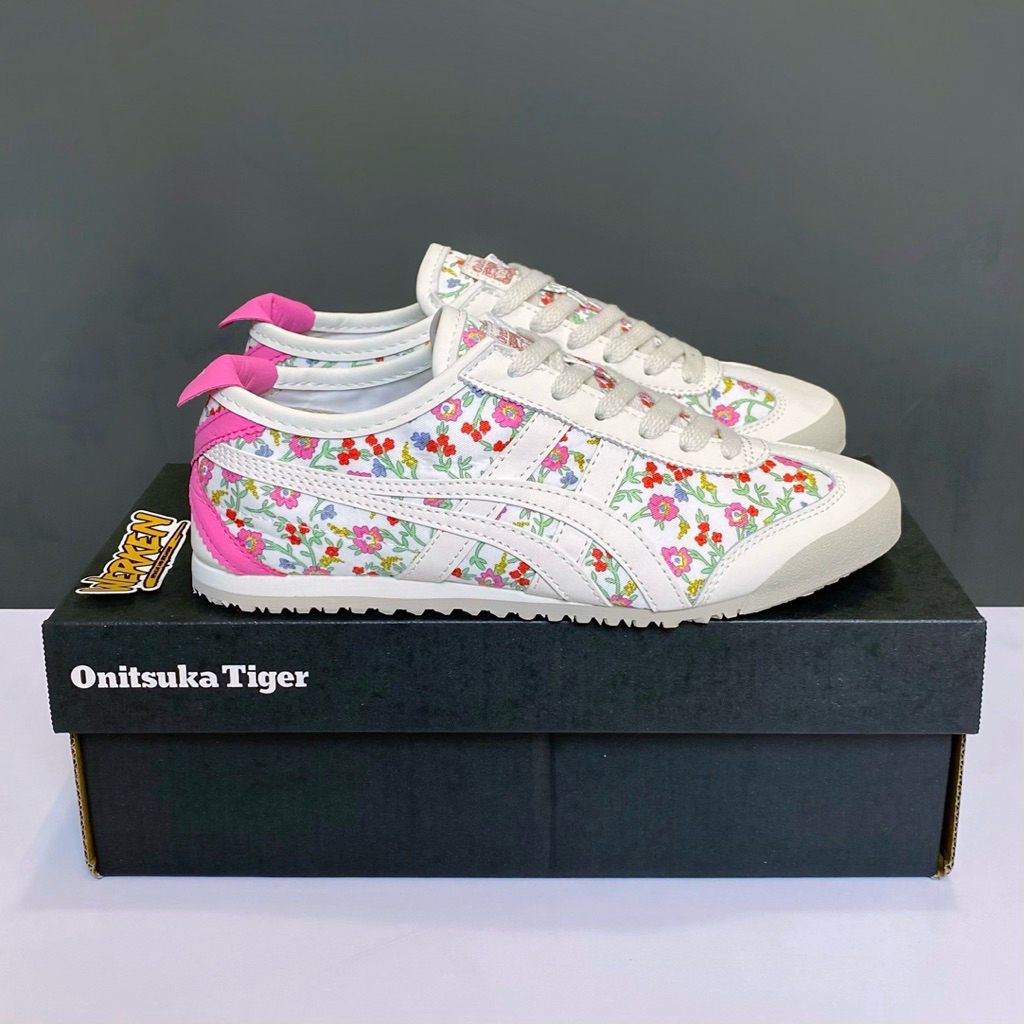 Promo sepatu onitsuka tiger mexico 66 cream/cream flower