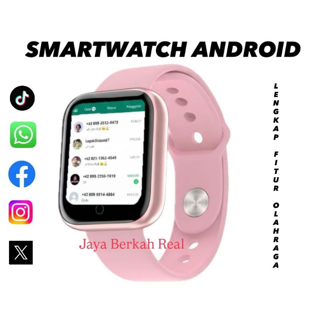 Termurah SmartWatch Layar Sentuh Canggih Bisa WhatsApp Jam Tangan Pria Wanita Mewah Anti Air