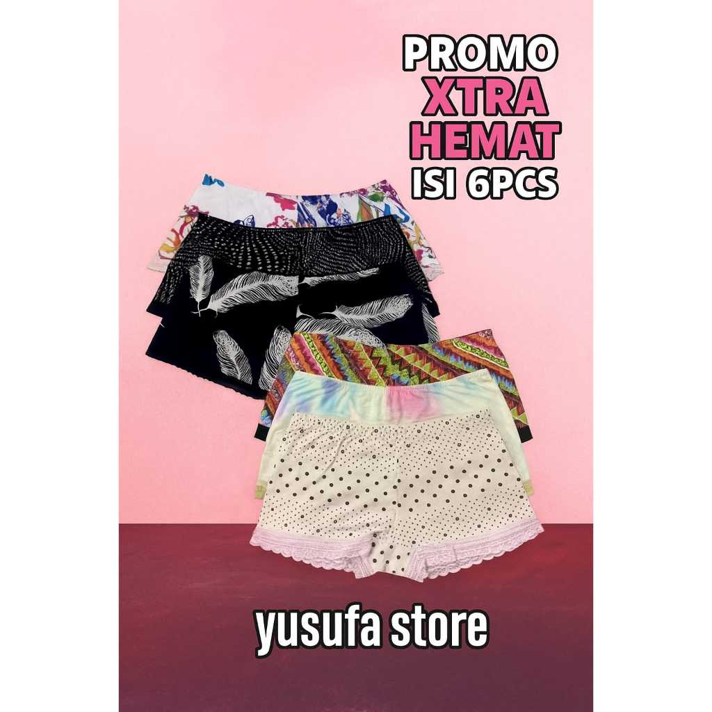 CD Wanita Hotpens Boxer Super Jumbo - Nyaman lembut Bahan Adem