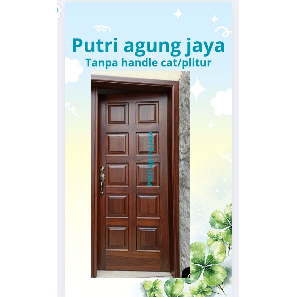 kusen+pintu kayu kamper dan meranti bisa custom fast respon