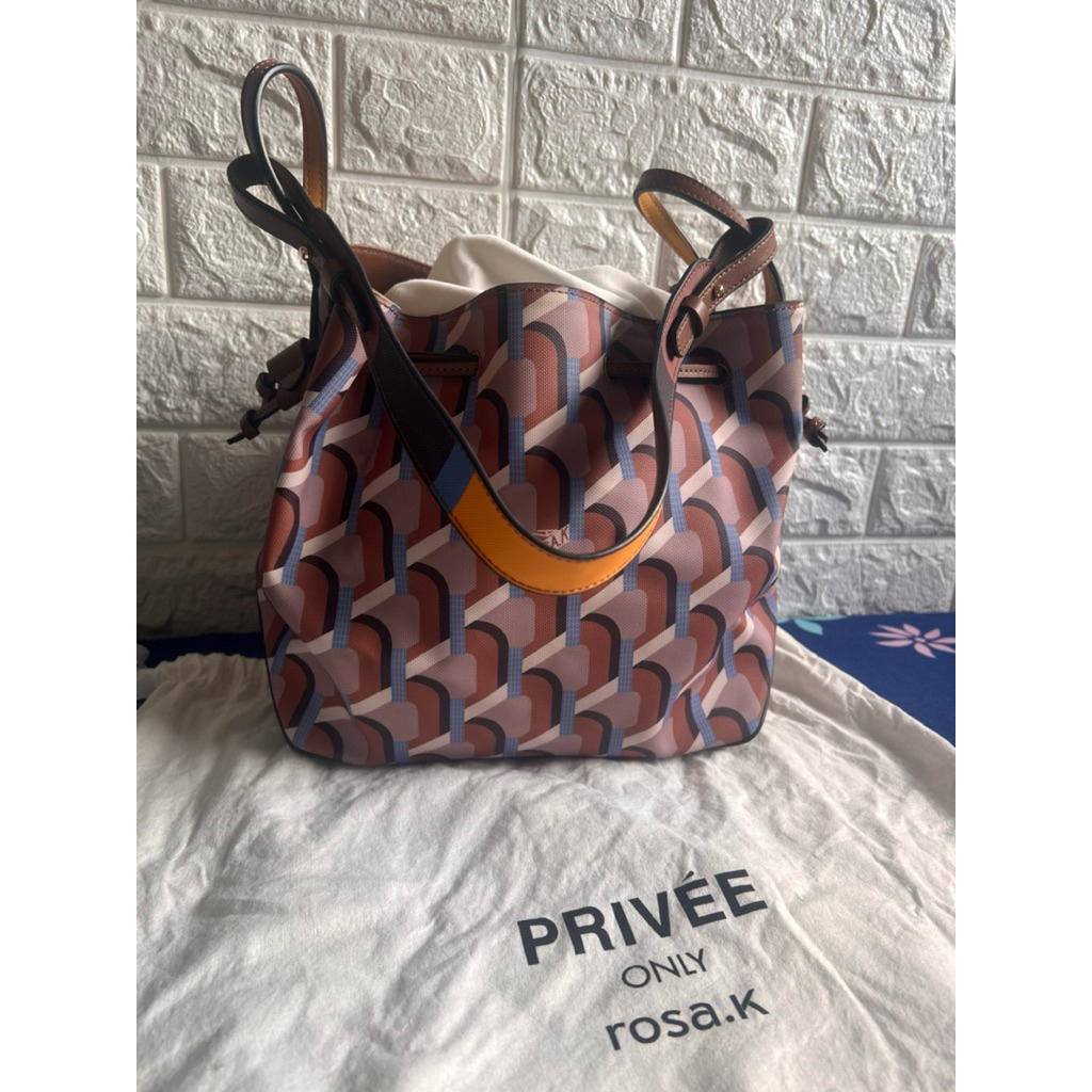 ROSA.K korean bag MELROSE MONOGRAM DRAWSTRING