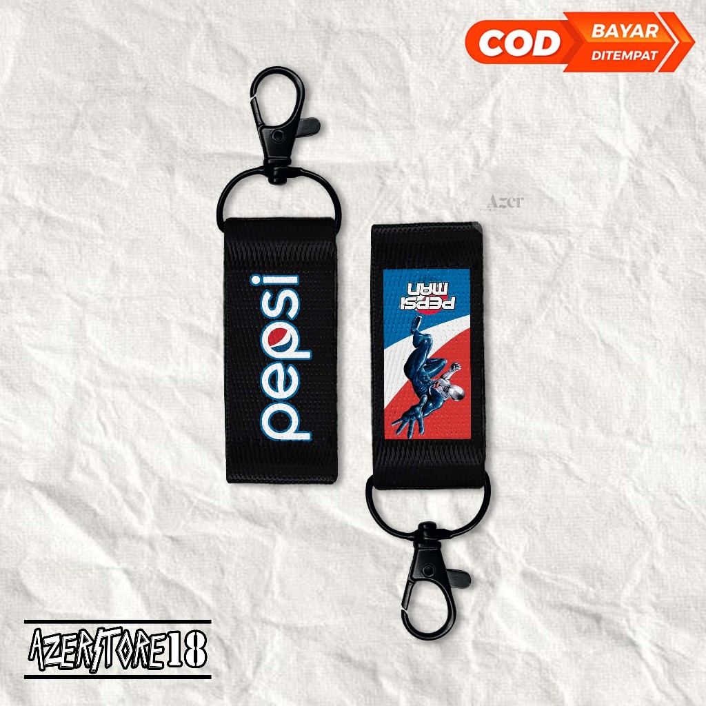 Gantungan kunci Snaphook motif PEPSI MAN - Lucu dan menarik - Keychain art GAME - DTF PREMIUM | KCS7