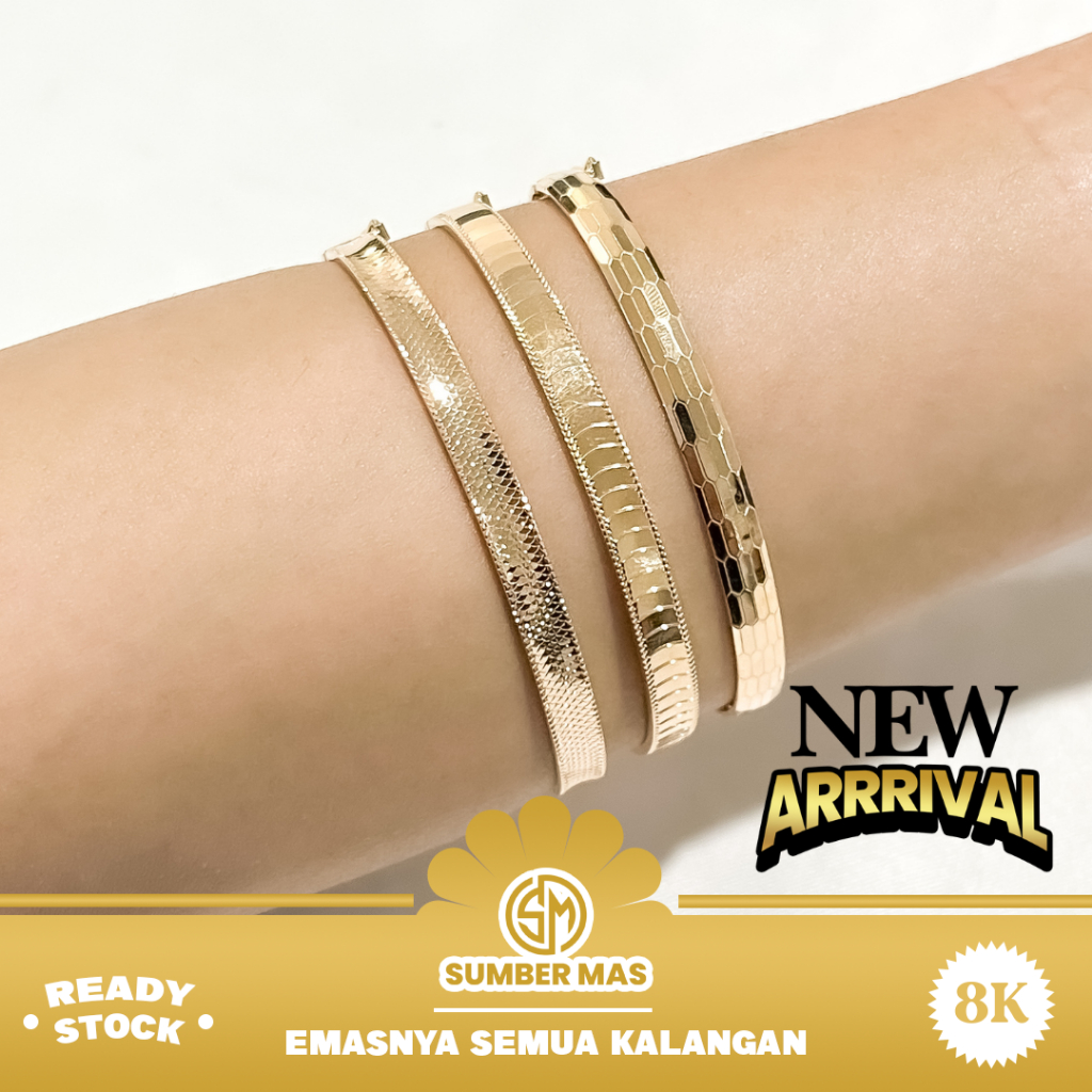 GELANG KOLONG EMAS YATHANIA ELEGANT FASHION 8K - SUMBER MAS