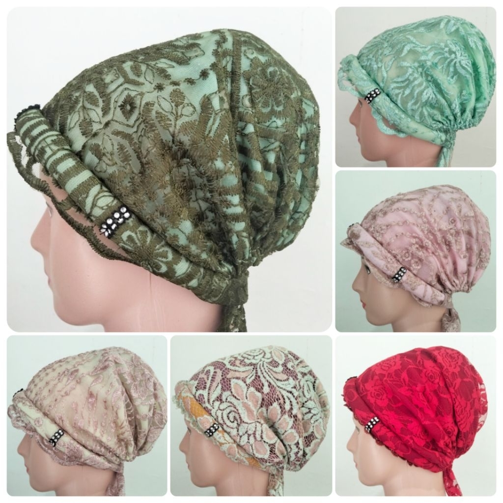 Ciput hijab topi Brukat Ibu Nenek Murah Bisa COD