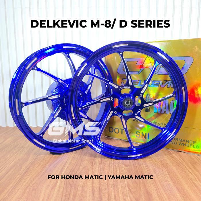 DELKEVIC M8 RING 14 VELG PELAK MOTOR AEROX NMAX NEW VARIO 125/ 150 ABS CBS MIO BEAT SCOOPY - SILVER,