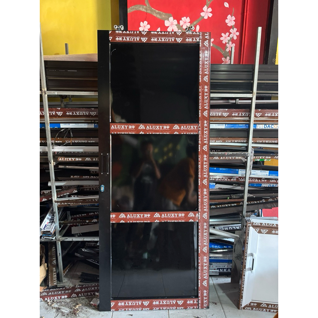 pintu aluminium geser/sliding acp ukuran T200xL80 bisa custom