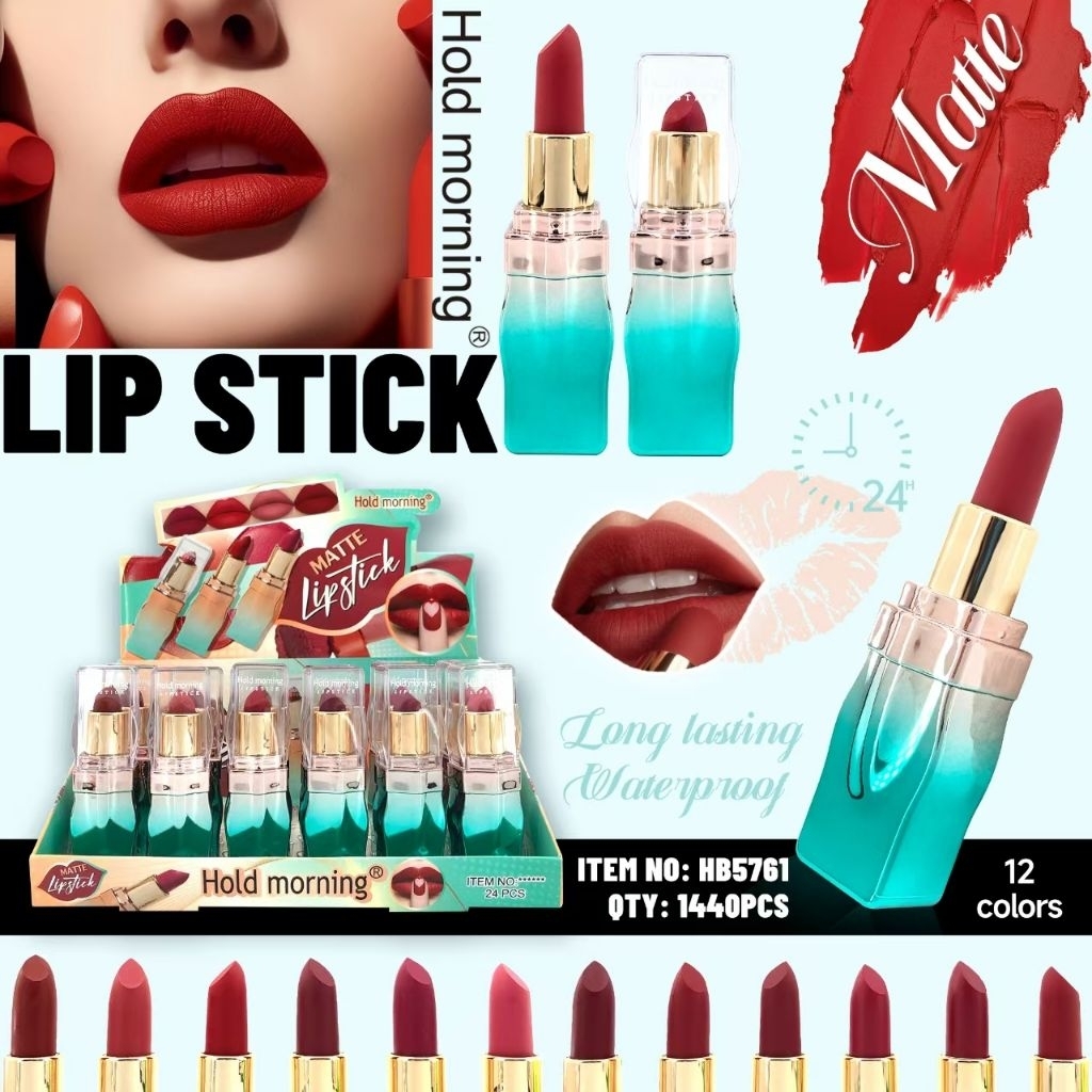 [24 PC ] LIPSTICK BATANG PADAT HOLD MORNING