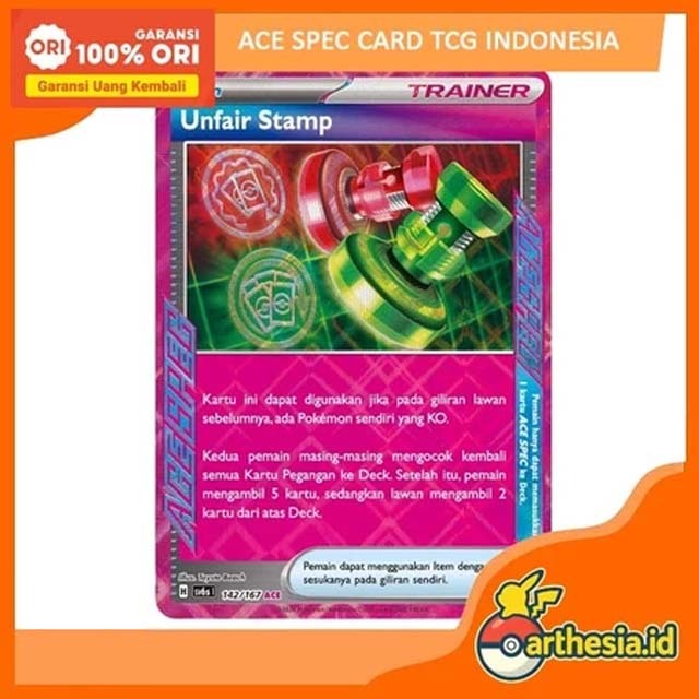 UNFAIR STAMP 142/167 ACE SPEC POKEMON TCG INDONESIA