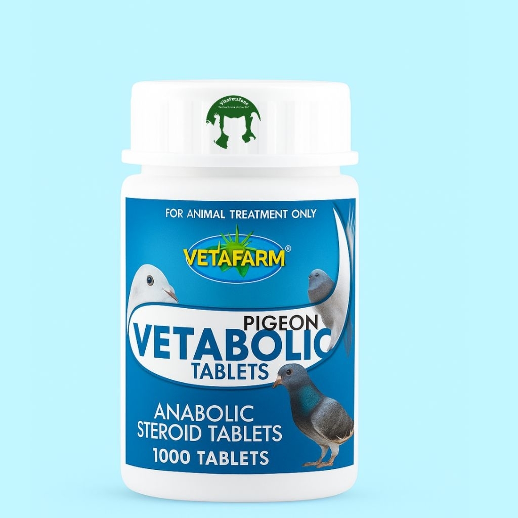 VETABOLIC TABLETS VETAFARM SUPLEMEN PEMBENTUKAN OTOT TULANG MERPATI