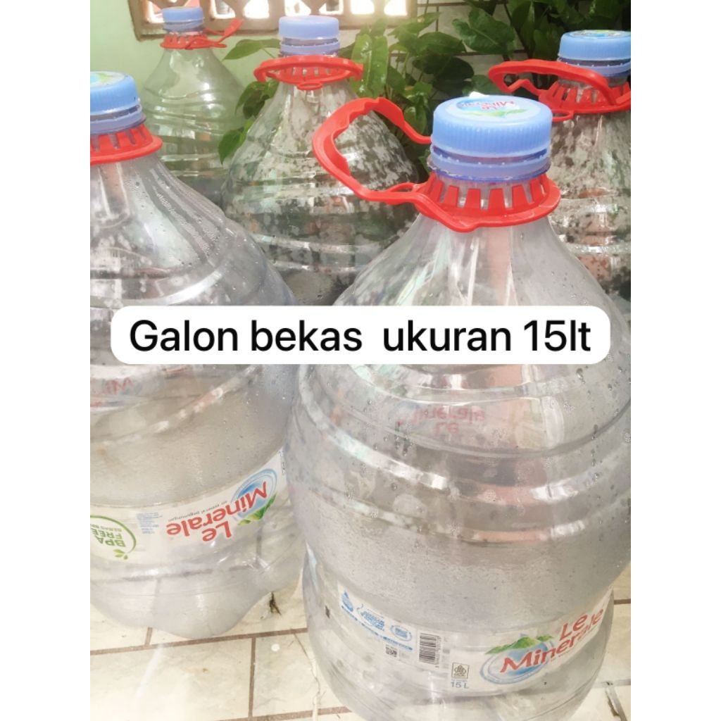 Ready galon kosong bekas le mineral 15 lt