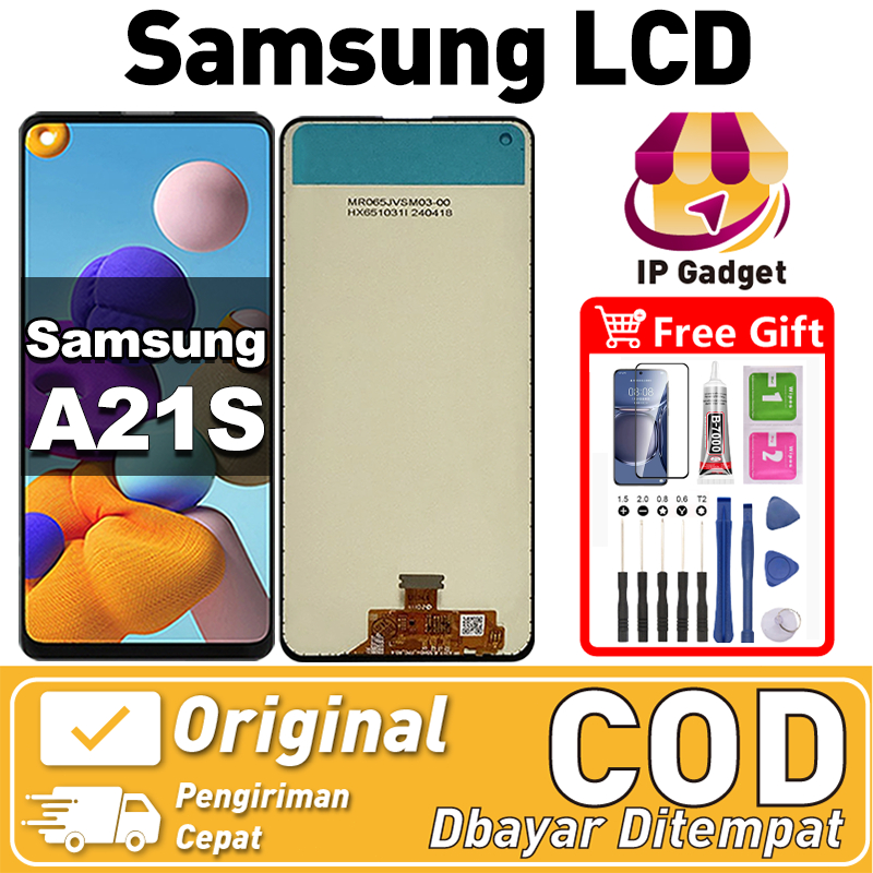LCD SAMSUNG A21S Fullset IPGadget Layar hp Touchscreen Sentuh Versi Tinggi COD
