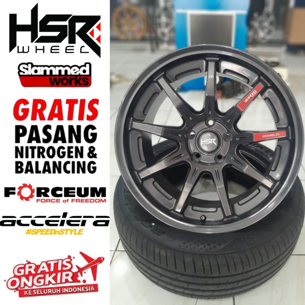 Paket Velg Baru  Hsr Ring 18 Plus Ban Accelera Untuk Mobil Voxy Alphard Hrv Camry Innova Zenix Dlln