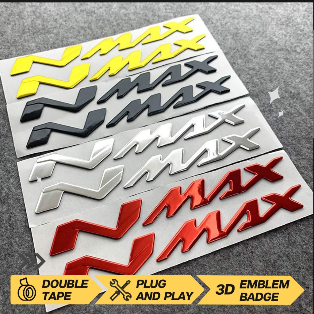Emblem Nmax Timbul - Stiker Sticker Nmax New Old Logo 2022 2023 Full Body Polos Simple Jepang 155