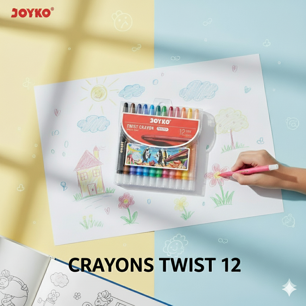 Joyko - Lengkap Twist Crayon Putar 12