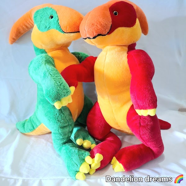 dinosaur plush - boneka dinosaurus parasaurolophus unik terbaru