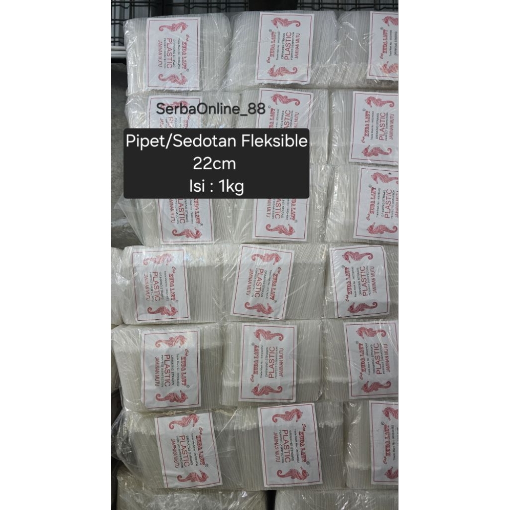 SEDOTAN  | PIPET | STRAW PLASTIK FLEKSIBEL | FLEXIBLE | BENGKOK PUTIH PREMIUM HIGIENIS KILOAN (ISI 1