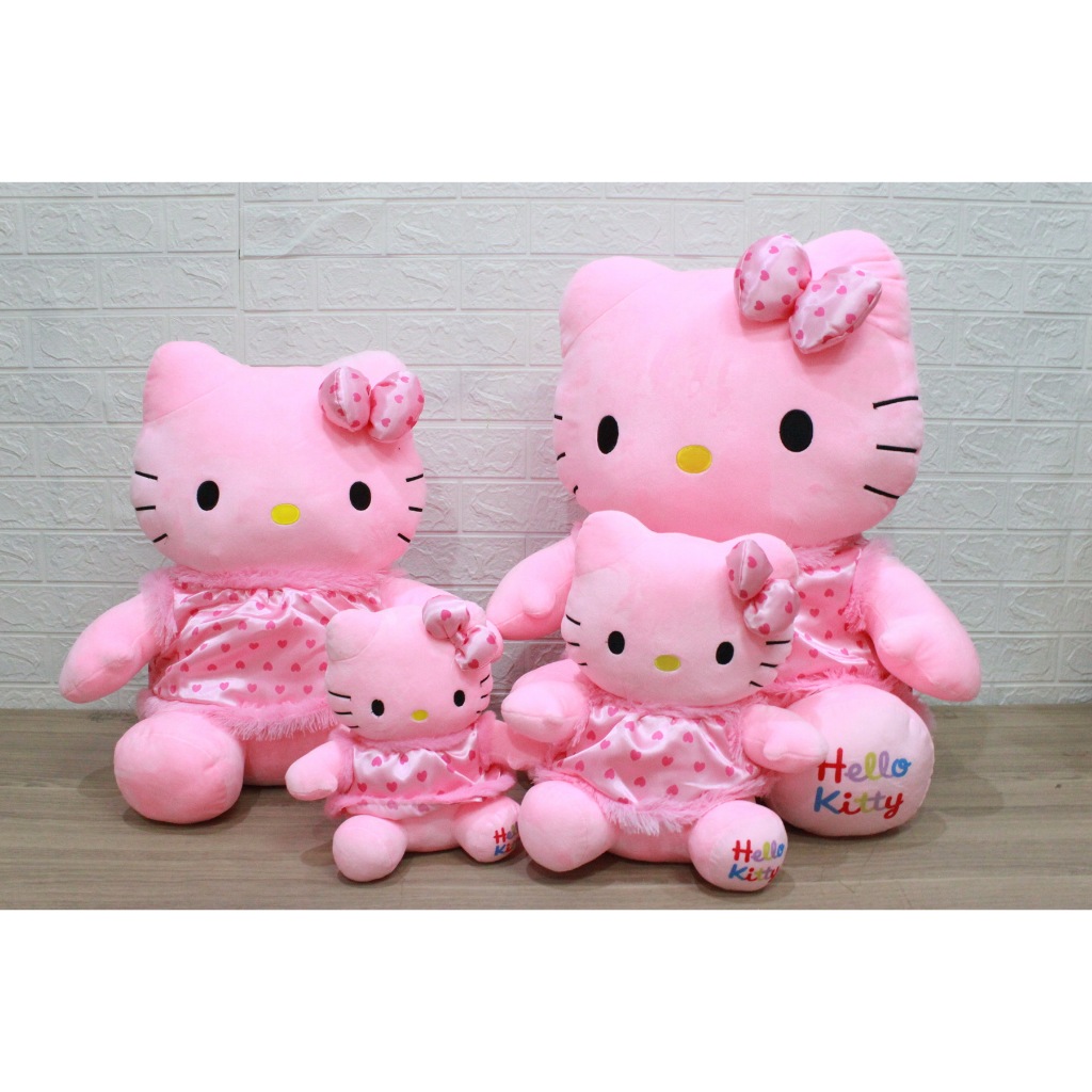 Boneka Hello Kitty Winter Pink M - Boneka Hello Kitty